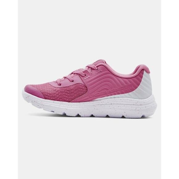 Under Armour Pink and White Kids Shoes - Picture 7 of 7